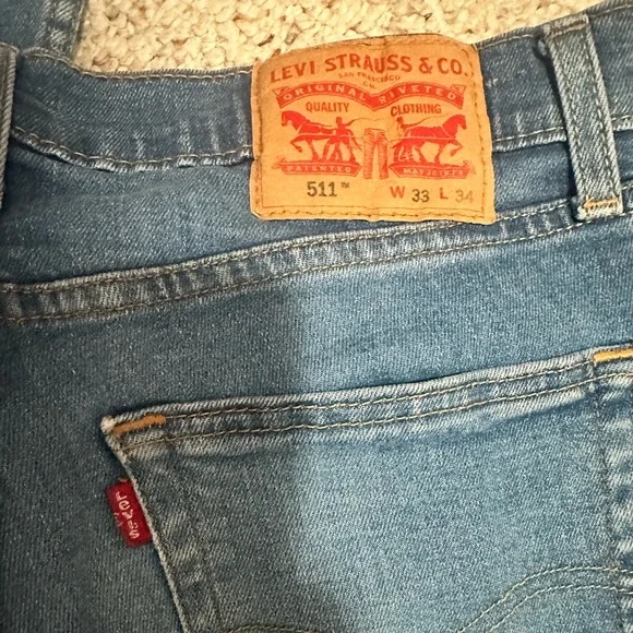 Levi's Blue Straight Jeans Classic Style 511 - Picture 3 of 3